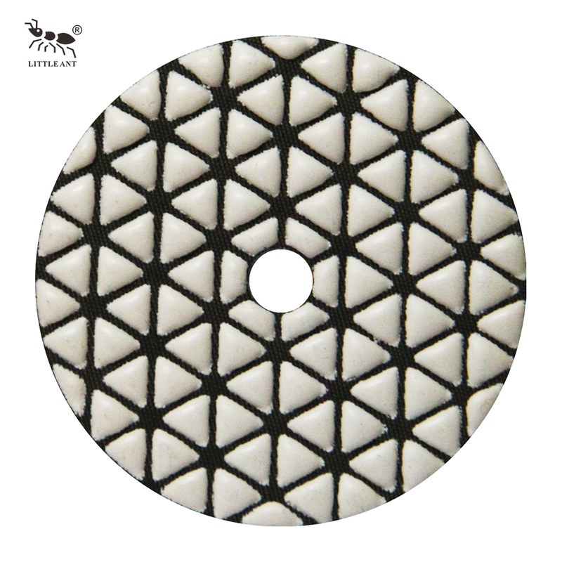 Little Ant 4 pulgadas Triángulo de pulido en seco para diferentes materiales Concreto de 5 pasos Diamond Stone Granite Marble Terazzo Cuarzo Tile