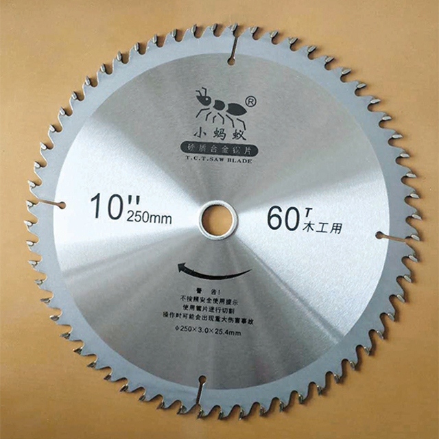 Hoja de sierra circular de corte de 10 pulgadas 60 tct de corte de madera