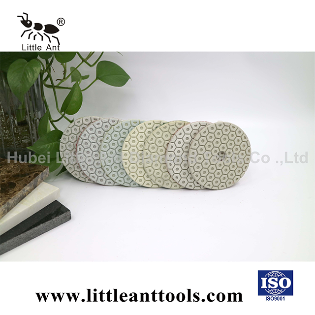 Pequeña almohadilla de pulido húmedo de panal de hormigón para granito de mármol hormigón sintético natural