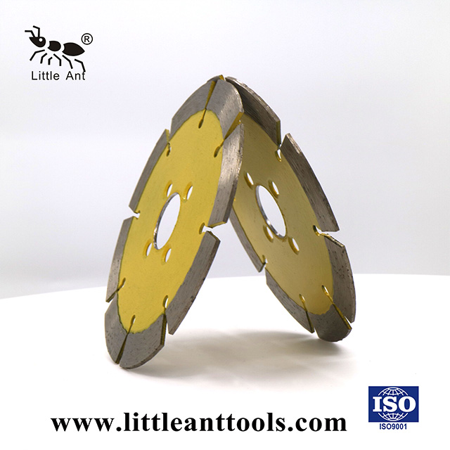 Hoja de sierra circular sinterizada con diamante para mármol de granito 114 amarillo para uso en seco o en húmedo