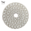 Little Diamond Hybrid 3 Pasos Almohadilla de pulido Dry and Het Flexible para Marble Mármol Granito Concreto Puro blanco