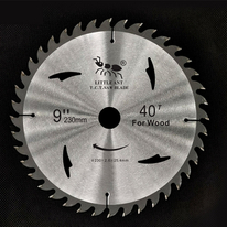 9 pulgadas 40 dientes tct de madera de madera cuchilla de sierra circular