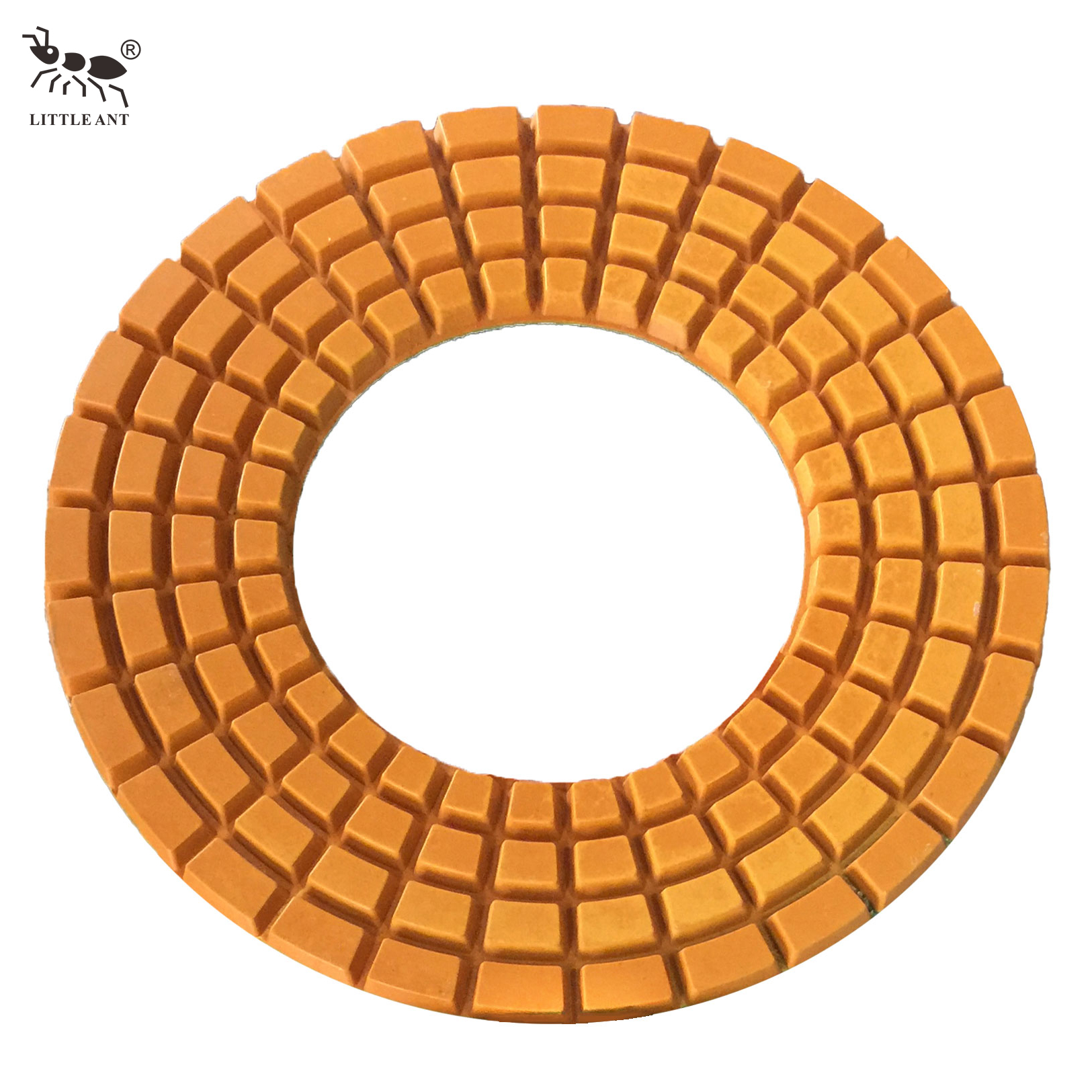 LITTLE ANT Almohadilla para pulir pisos de resina de 320 mm, orificio grande, 4 filas para herramientas eléctricas, granito, mármol, terrazo, cuarzo