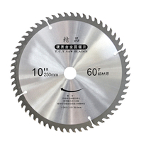 10 pulgadas 60 dientes tct tct aluminio corta circular cuchilla de sierra