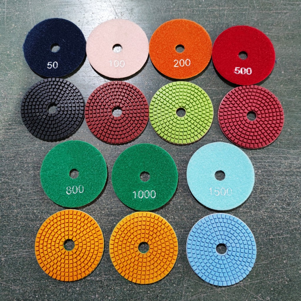 Pequeño molde de manchas de hormigas de 4 pulgadas de pulido húmedo para mármol Terrazo Granite Stone menos polvo de alta nitidez