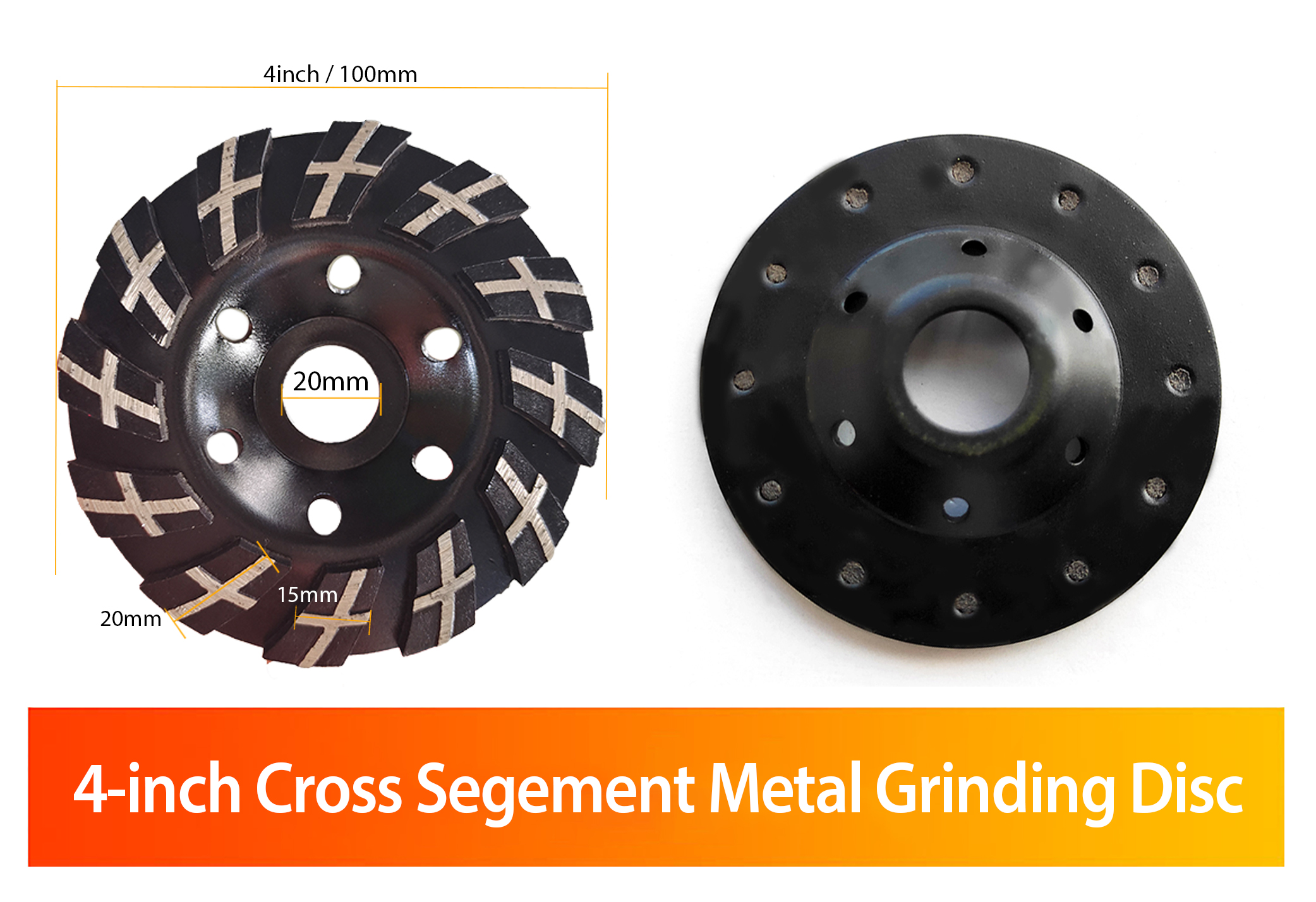 4 寸 十字架 黑色 碗磨