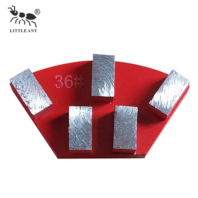Little Ant 5 Segmentos trapezoides enlaces de metal placa de molienda de diamantes de hormigón dura rueda abrasiva para el disco de pulido de piedra