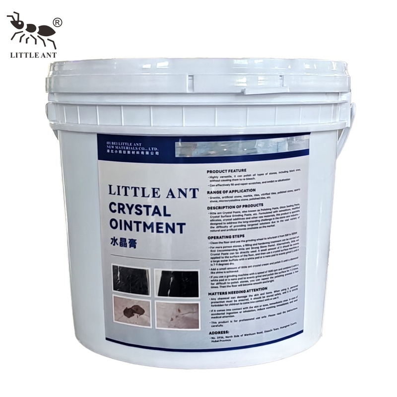 LITTLE ANT Pasta de pulido de cristal para mármol, granito, terrazo, acabado brillante